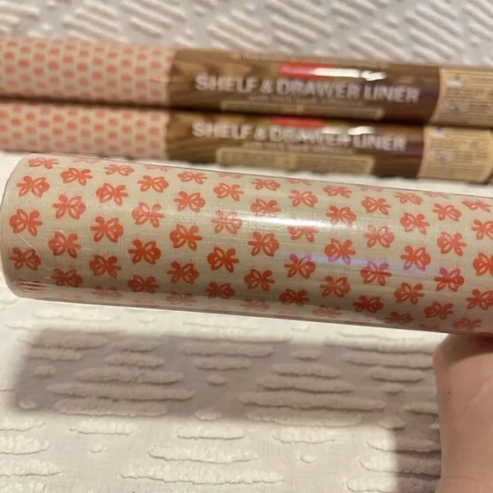 3 Rolls Vintage Rubbermaid 1620 Shelf Liner Pink Yellow MCM Flowers 5' x 22